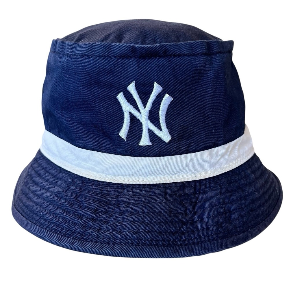 New York Yankees MLB Bucket Hat Blue Painter Fisherman 100% Cotton S/M